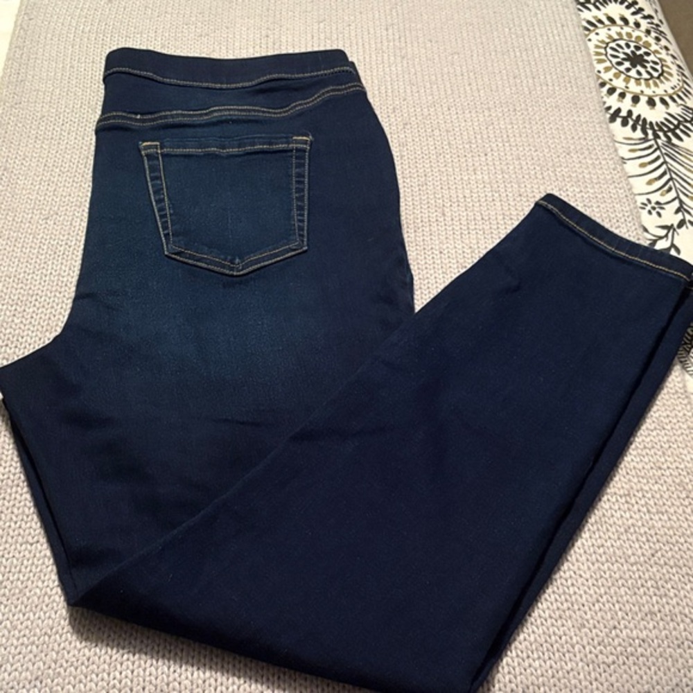 Style & Co Women's Dark Blue Stretch Jeggings Jeans Size XL pre owned - Picture 3 of 11